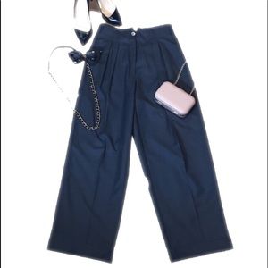 Hermès Wide Leg Cropped Trousers ala Kate Hepburn